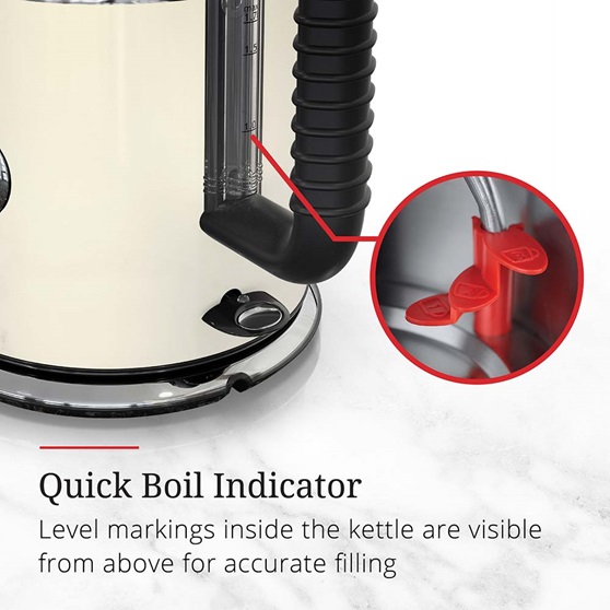 Retro Style Electric Kettle Cream & Stainless Steel Russell Hobbs